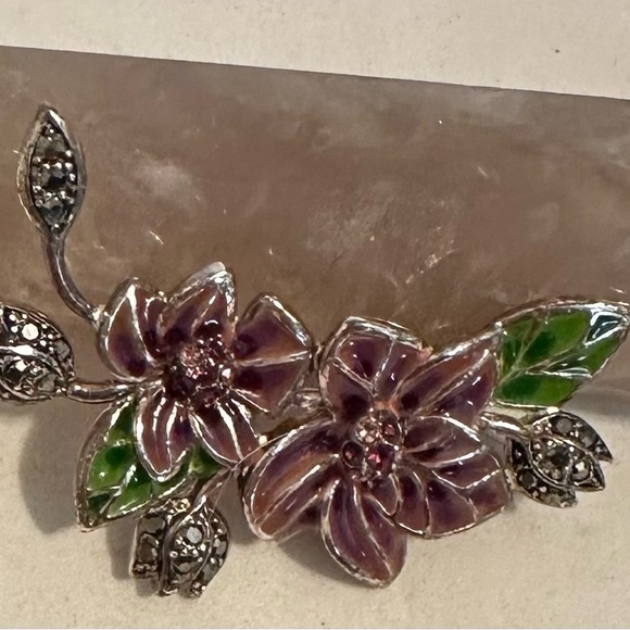 Enamel vintage brooch